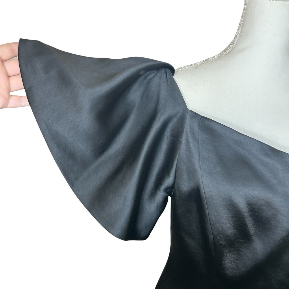 Fame & Partners Cara One-Shoulder Black Mini Dress Size 10 NWT Free People - Picture 6 of 9